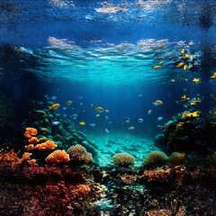 Fototapeta premium Underwater Wonderland with Exotic Fish