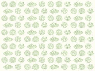 Traditional Indonesian Food and Snacks Illustration Drawing