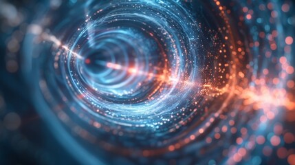 Obraz premium Invisible forces at work as the neutrino stream passes through the vacuum of space.