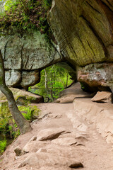 Gustav-Adolf-Höhle in der Schwarzachklamm bei Nürnberg, Deutschland