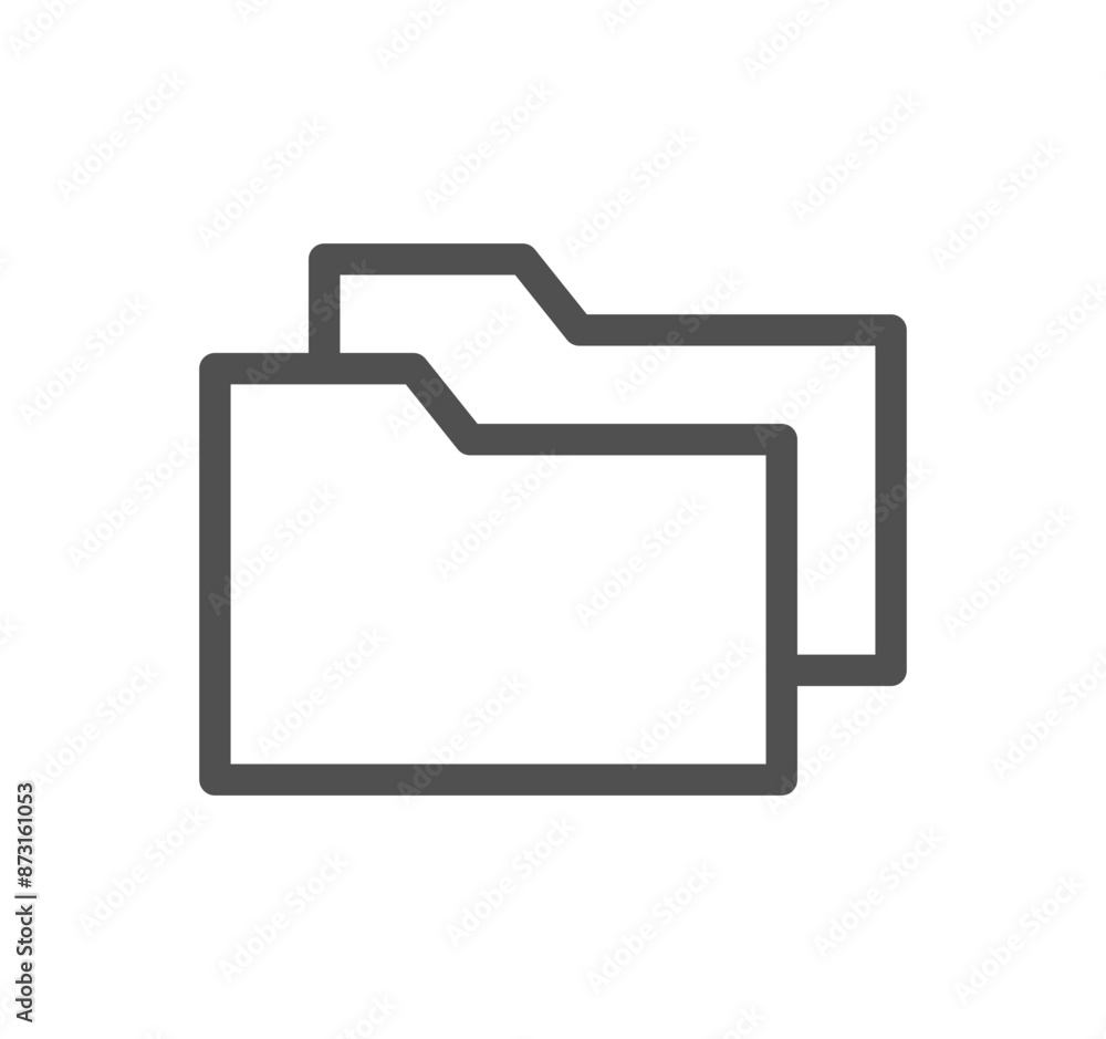 Poster file and folder related icon outline and linear vector.