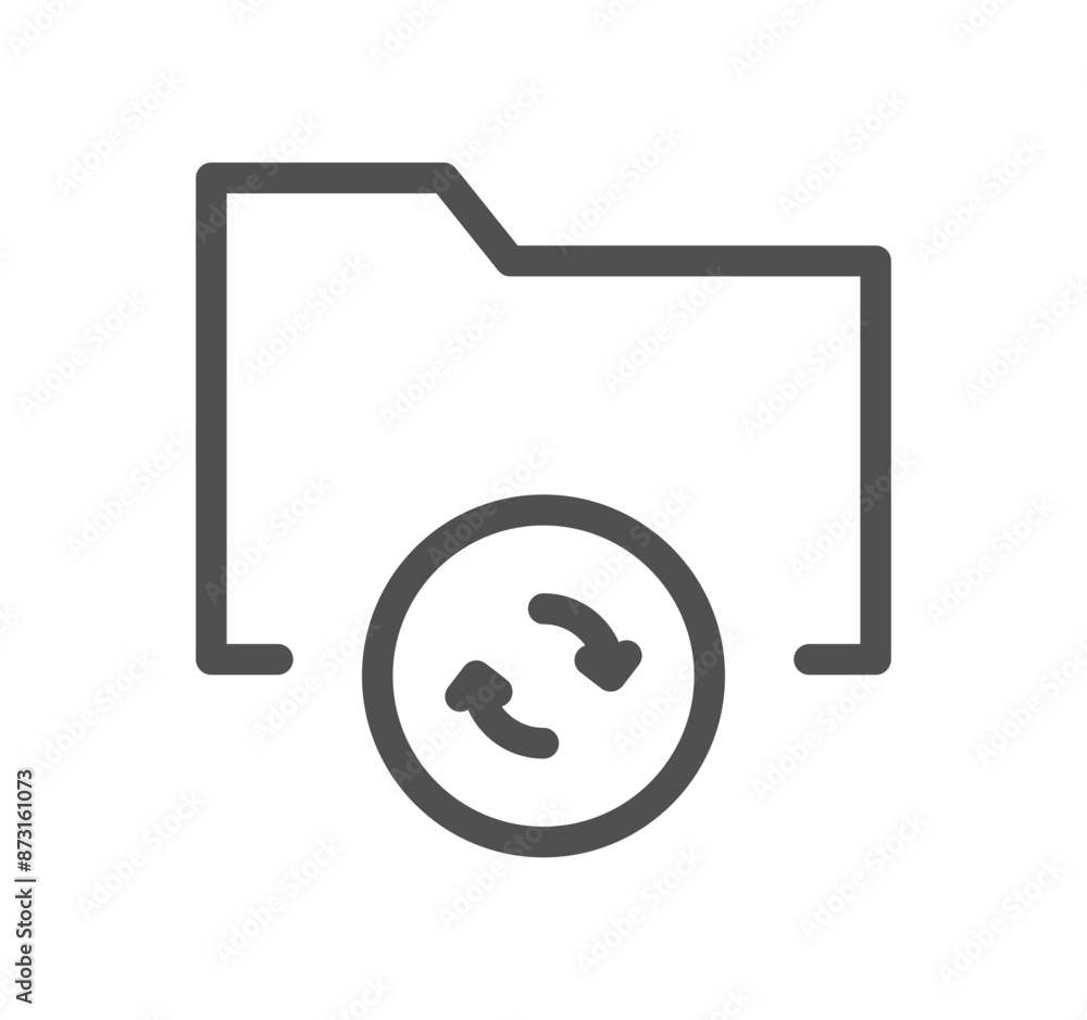 Poster file and folder related icon outline and linear vector.