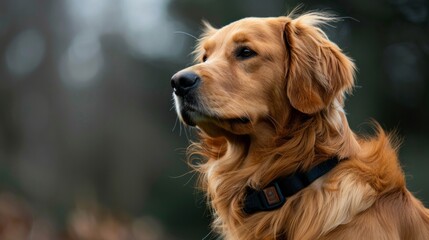 Obraz premium Labrador dog with digital screen and GPS modul