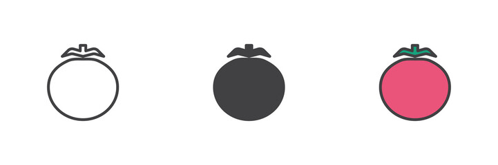 Tomato different style icon set