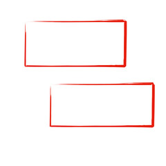 Rectangle outline red sketch. Hand drawn vector ilustration