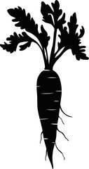 silhouettes of a carrot