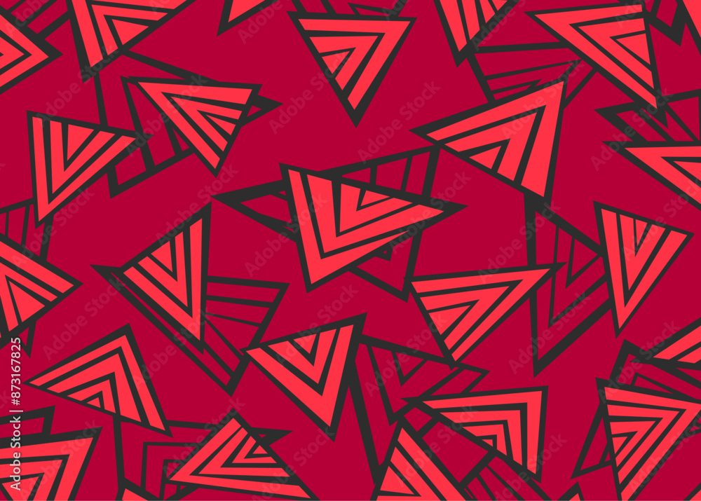 Poster abstract background with seamless irregular overlapping triangle lines pattern