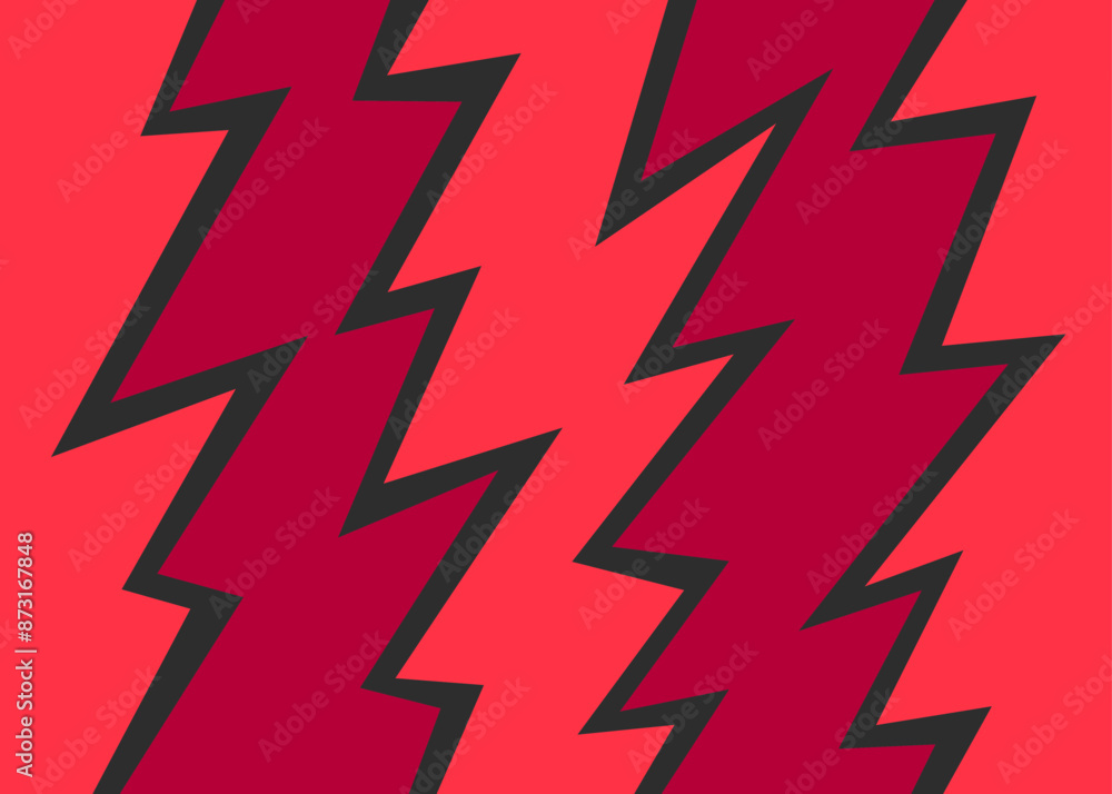 Poster abstract background with gradient zigzag line pattern