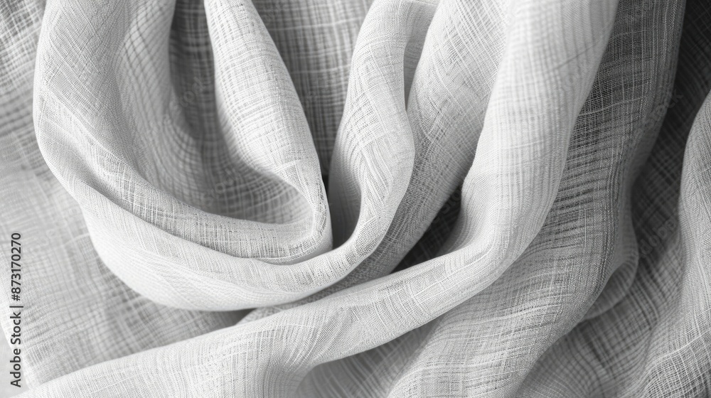 Poster highly detailed close up monochromatic fabric texture with pattern background and copy space