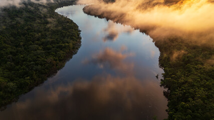 Evapotranspiration of the forests surrounded by the Nanay River, landscapes of the Nanay River,...