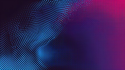 Obraz premium modern blue and purple neon halftone background