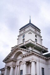 Obraz premium Minsk City Hall exterior, tower clock