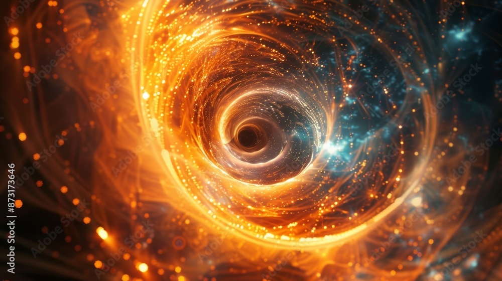 Aufkleber a swirling chaotic maelstrom of quantum fluctuations creating new particles.