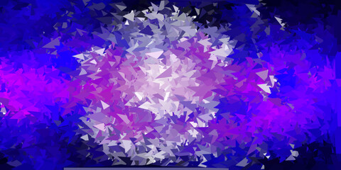 Fototapeta premium Light purple, pink vector abstract triangle pattern.