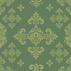 seamless floral green pattern 