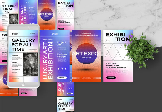 Blue And Red Gradient Social Media Story