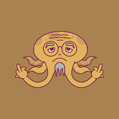 illustration of a cartoon octopus