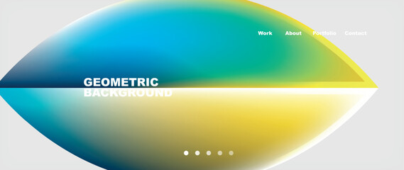 Abstract geometric shapes web design page. Vector Illustration For Wallpaper, Banner, Background, Card, Book Illustration, landing page