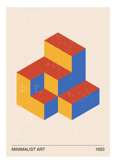 Minimal 20s geometric design poster