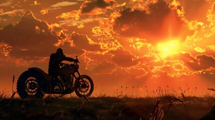 art moto rider silhuette