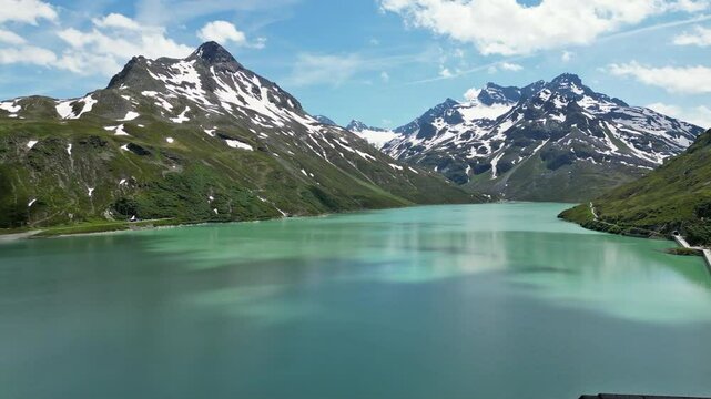 Bielerh&ouml;he, &Ouml;sterreich: Blick &uuml;ber den Silvretta-Stausee