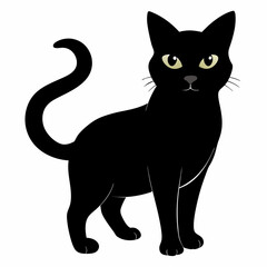 halloween cat black vector silhouette
