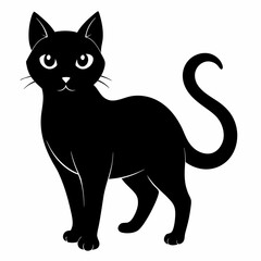 halloween cat black vector silhouette