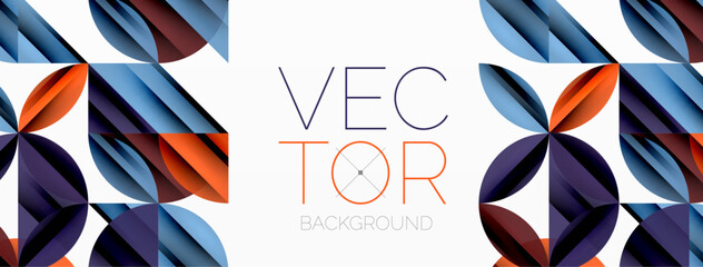 Fototapeta premium Circles and round shapes geometric minimal background