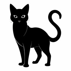 halloween cat black vector silhouette