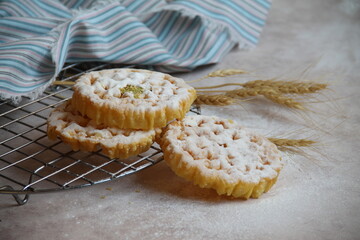 Homemade sweets that have advertising layout, background and simple environment