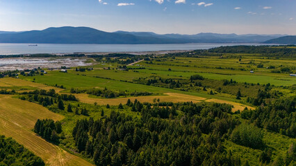 St. Lawrence River Valley from L'Île aux Coudres in Québec