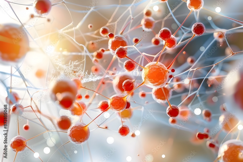 Poster intricate cellular network battling pathogens with pycnogenol-infused white cells
