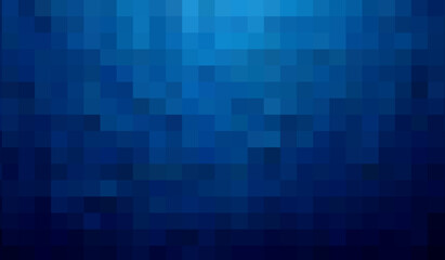 Gradient blue background. Geometric texture of light-dark blue squares. The substrate for branding, calendar, postcard, screensaver, poster, cover. A place for your design or text. Vector illustration
