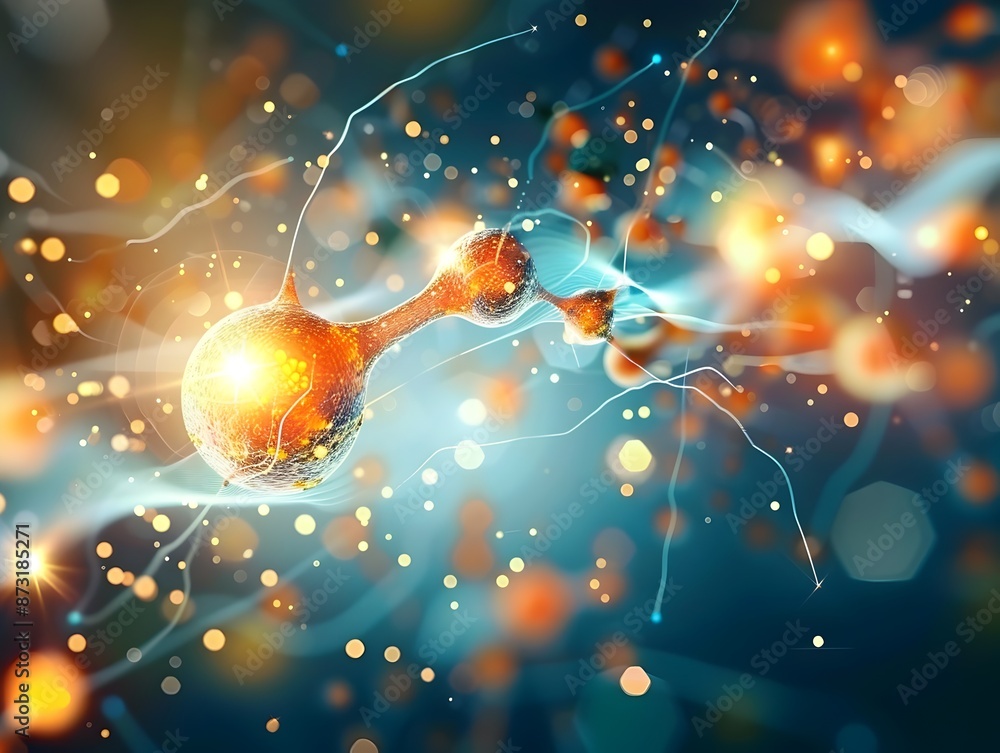 Poster visually captivating molecular structures enhancing human body functions