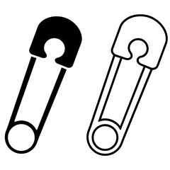Safety pin icon for apps and web sites, icon eps vector illustration, isolated on white
