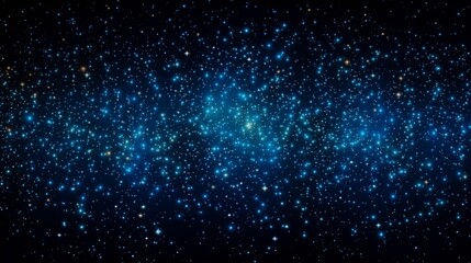 Obraz premium Starry night sky in deep blue tones, breathtaking astronomical background with countless twinkling stars and ample copy space, ideal for celestial themes, space-inspired designs