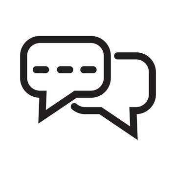 Buble chat convertation icon line style vector illustration