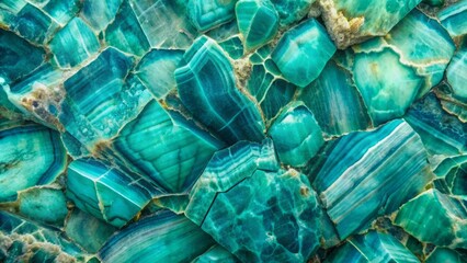 Obraz premium Vibrant blue-green abstract texture of amazonite gemstone pattern ideal as futuristic wallpaper for computer laptop smartphone screen or cell phone cover