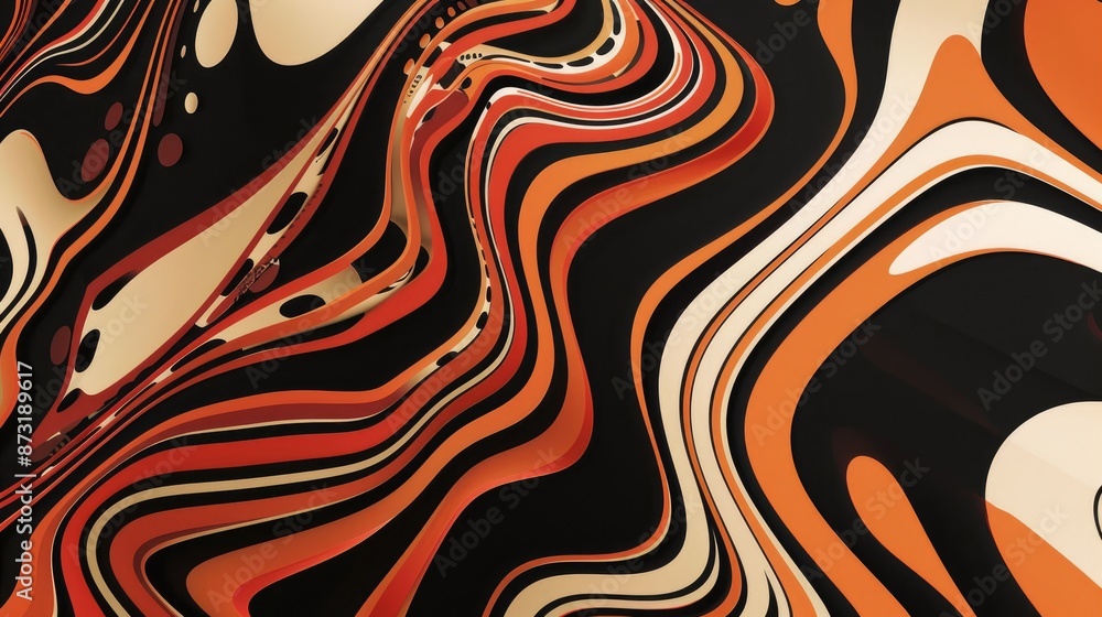 Aufkleber an abstract background with repeating patterns in contrasting colors.