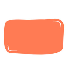 Hand drawn organic rectangles. Vector geometrical shapes. Color speech bubble blobs.