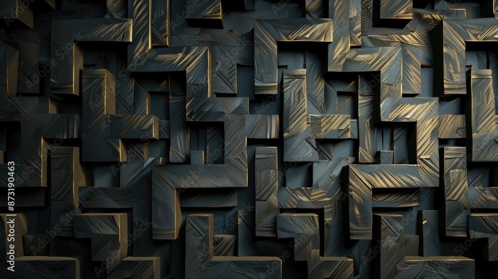 Poster an abstract background with repeating patterns in contrasting tones.