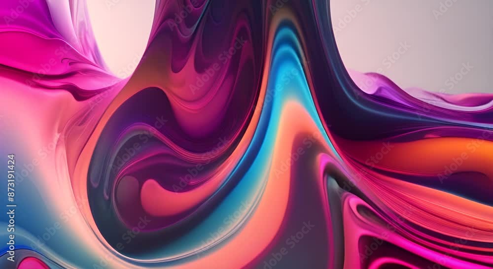 Poster abstract liquid background colored fluid flow motion video with dissolving effect for business purpo