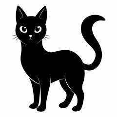 mini black cat vector