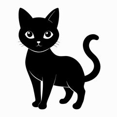 mini black cat vector