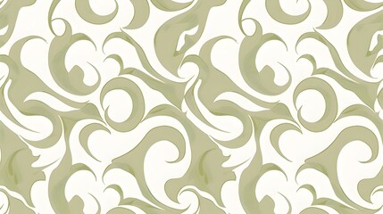 Elegant Swirling Floral Patterns in Earthy Tones for Background or Wallpaper Design