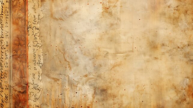 Antique parchment with vintage script ideal for backgrounds, invitations, and historical documents