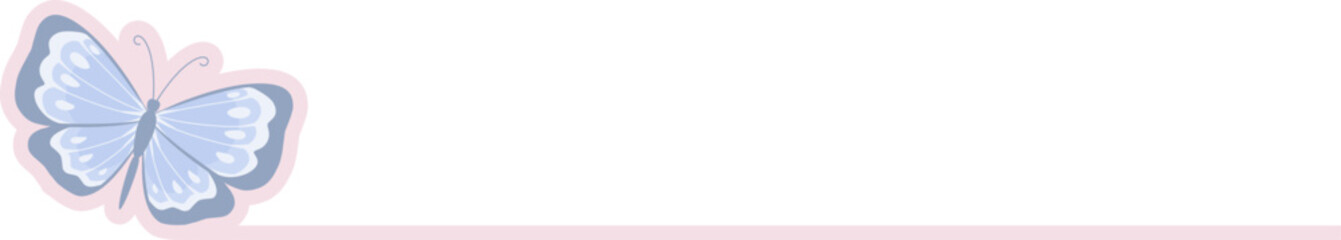 Butterfly Point List Cute Infographic for Notes Presentation