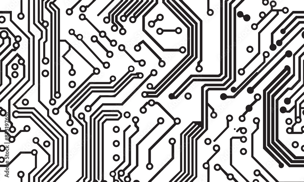 Poster circuit board texture . computer motherboard seamless pattern, circuit board isolated vector backgro