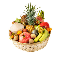 Corbeille de fruit exotique