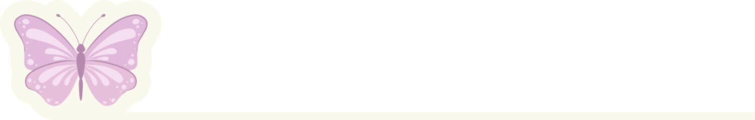 Butterfly Point List Cute Infographic for Notes Presentation